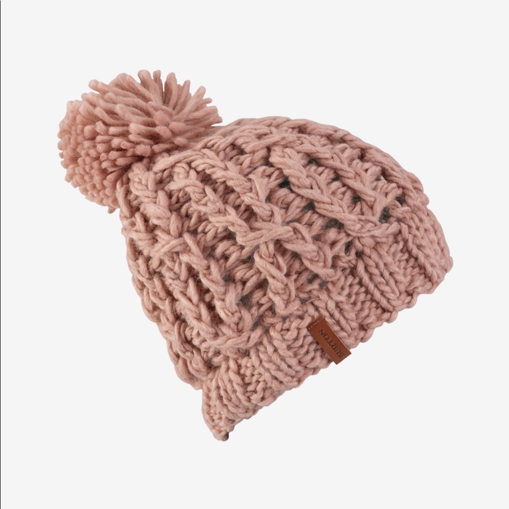 NWT Burton Kismet Pom Slouch Beanie in Fawn Pink